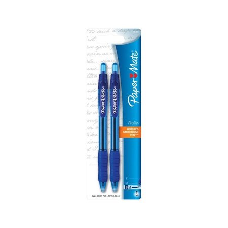 SHARPIE Paper Mate Profile Blue Retractable Ball Point Pen 2 pk 89469